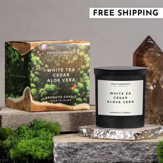 8oz White Tea | Cedar | Aloe Vera Candle with Lid and Box (Inspired by Westin Hotel®)