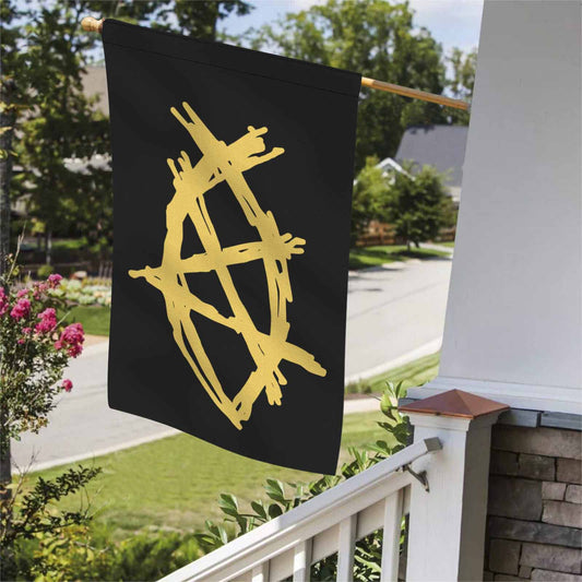 AnarchoChristian - Anarchist Fish Double-Sided Flag