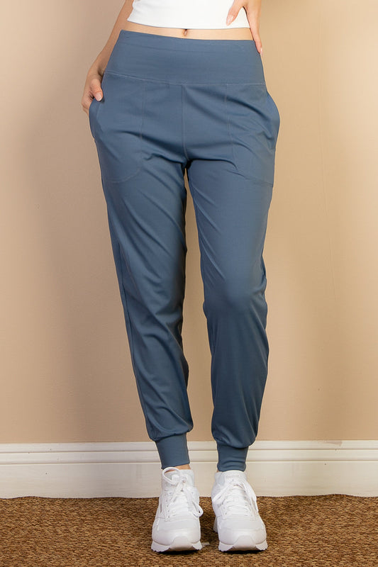 High Waisted Wide Waistband Joggers (CAPELLA)