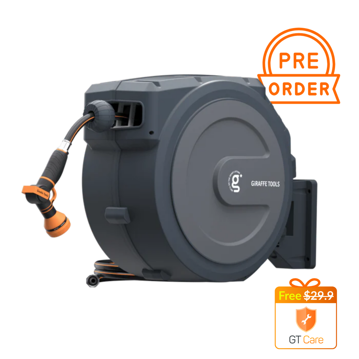 Retractable Garden Hose Reel 62ft-155ft