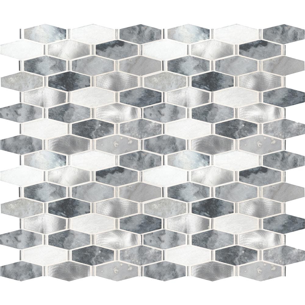Ankara 12"x14.75" Stone Metal Mesh-Mounted Mosaic Tile Pattern- MSI Collection