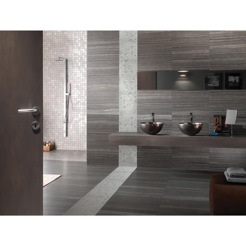 Arabescato Carrara 12" x 12" Honed Marble Mesh-Mounted Mosaic Tile 2"x4"- MSI Collection