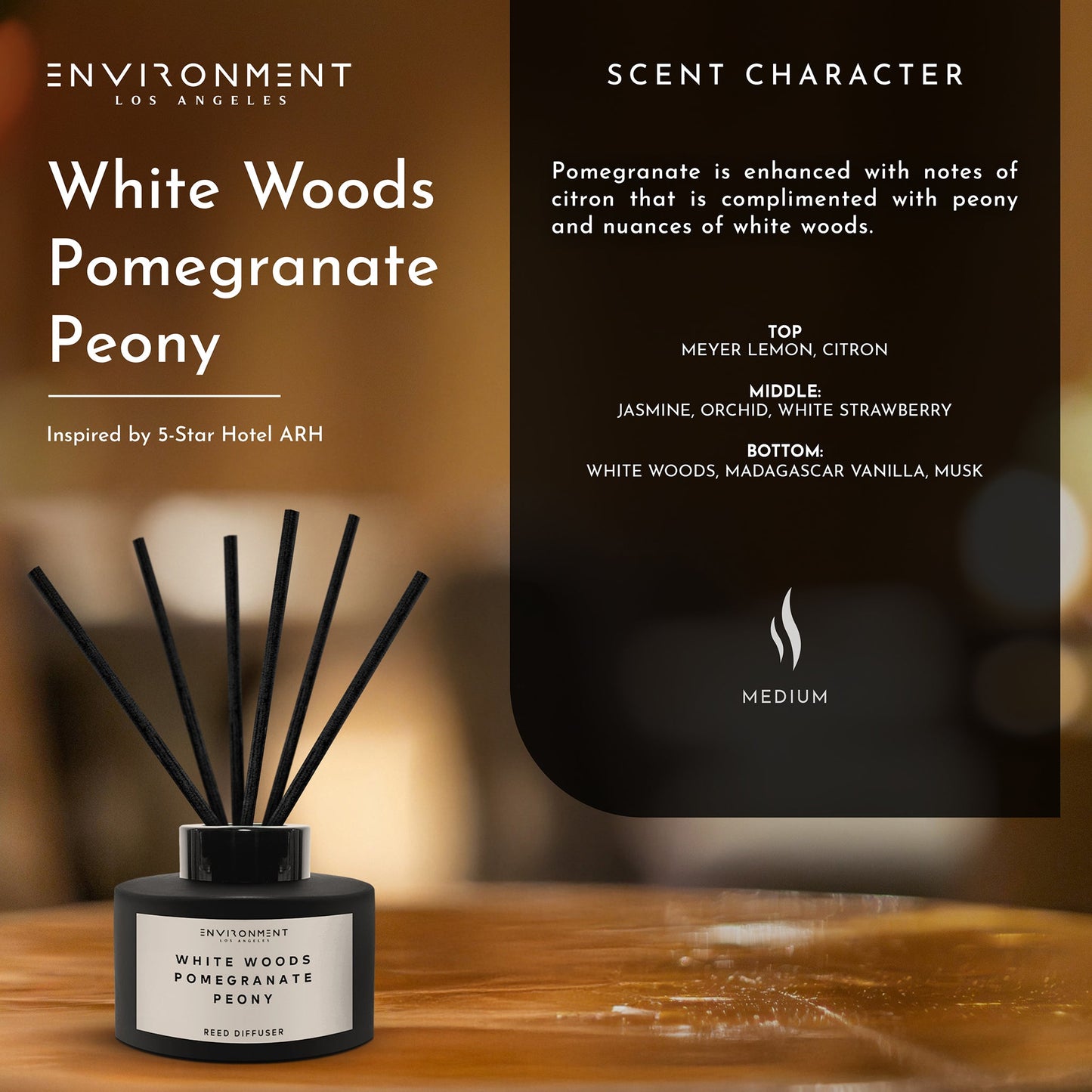 White Woods | Pomegranate | Peony Diffuser (Inspired by The Aria Hotel®)