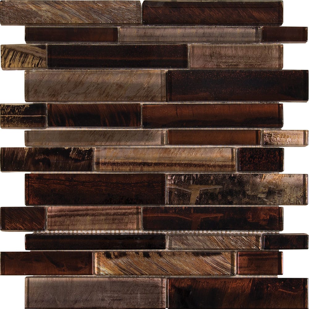 Artista Interlocking 11.81" x 11.81" Glass Mesh-Mounted Mosaic Wall Tile Pattern-MSI Collection