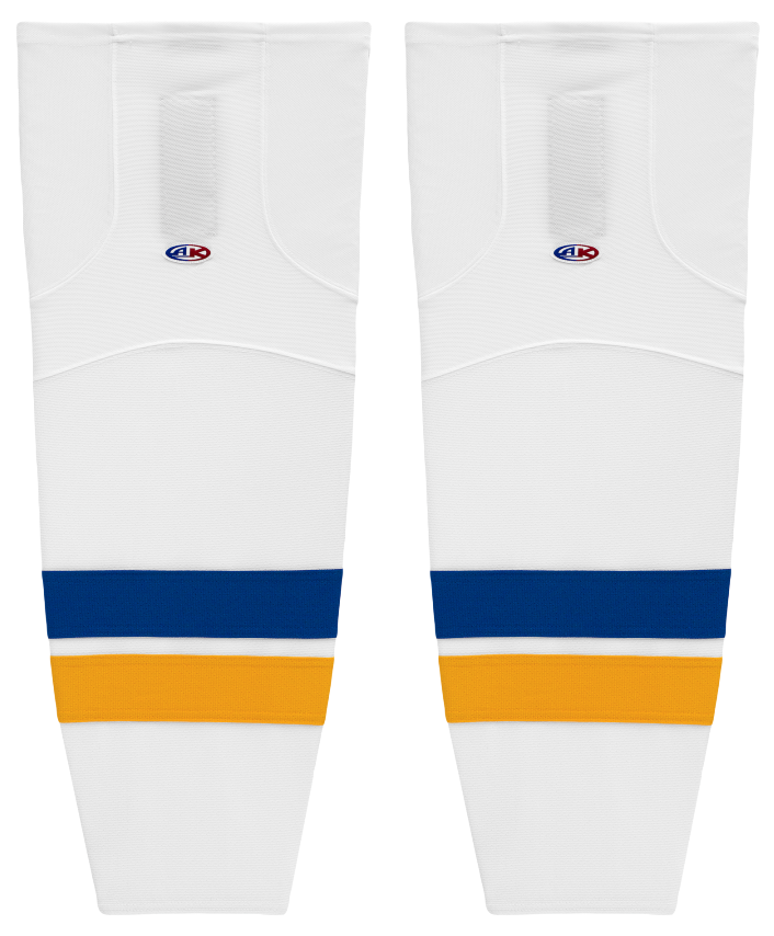Athletic Knit (AK) HS2100-449 2014 St. Louis Blues White Mesh Ice Hockey Socks