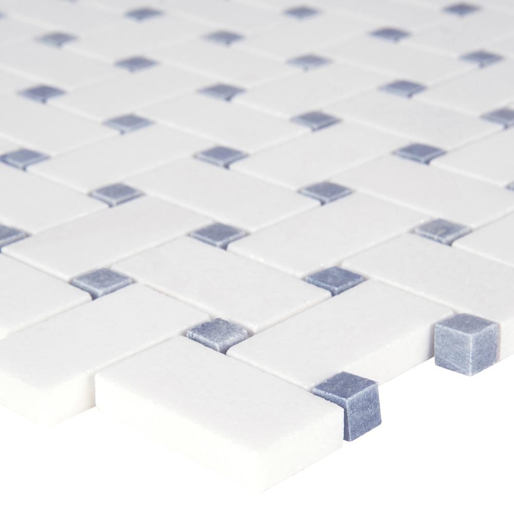 Azula Basket Weave 12" x 12" Polished Marble Mesh-Mounted Mosaic Tile Pattern-MSI Collection