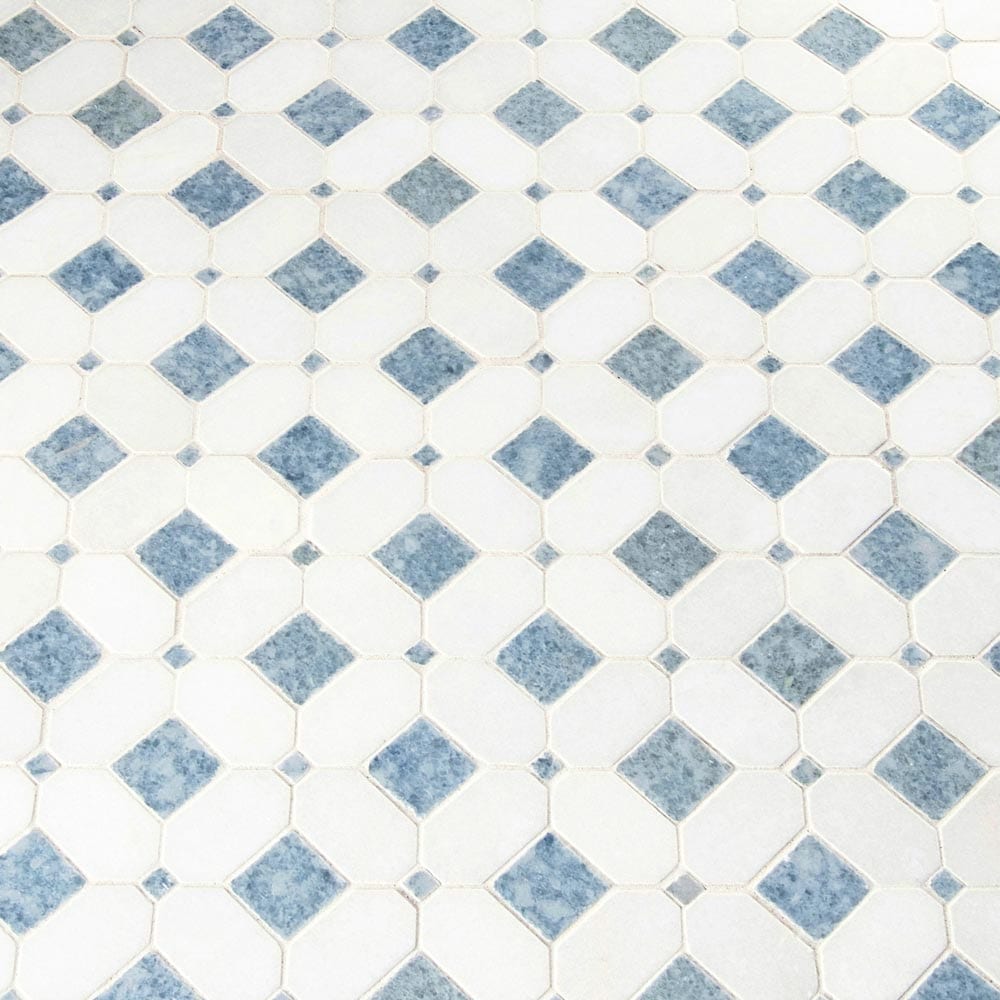 Azula Hatchwork 12" x 12" Polished Marble Mesh-Mounted Mosaic Tile Pattern-MSI Collection