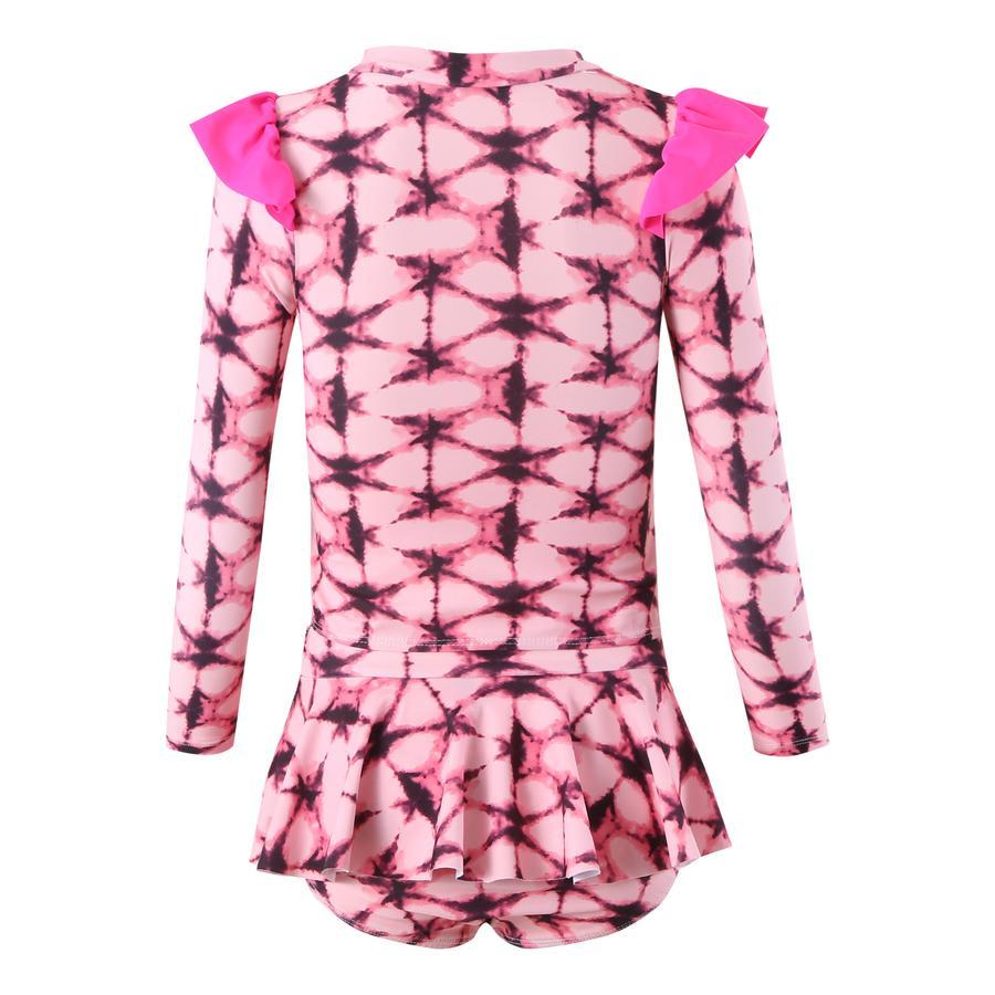 Teen girl stylish printing unpadded long sleeve one and two-piece swimsuit