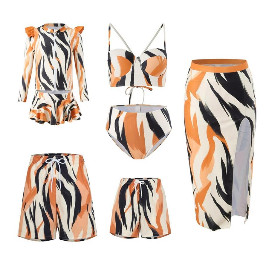Men graphic print casual beach shorts with lined
