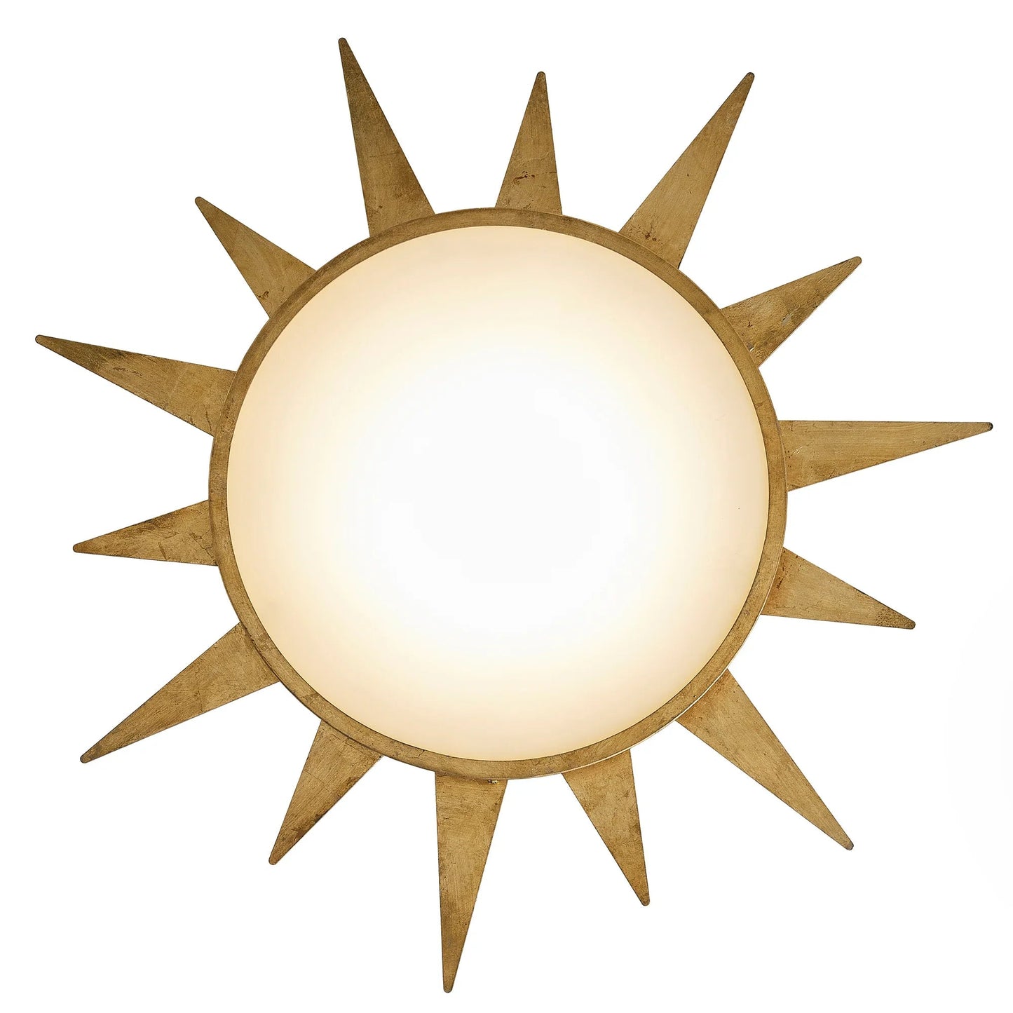 25 Inch Dana Vintage Golden Sunburst Flush Mount LED Light