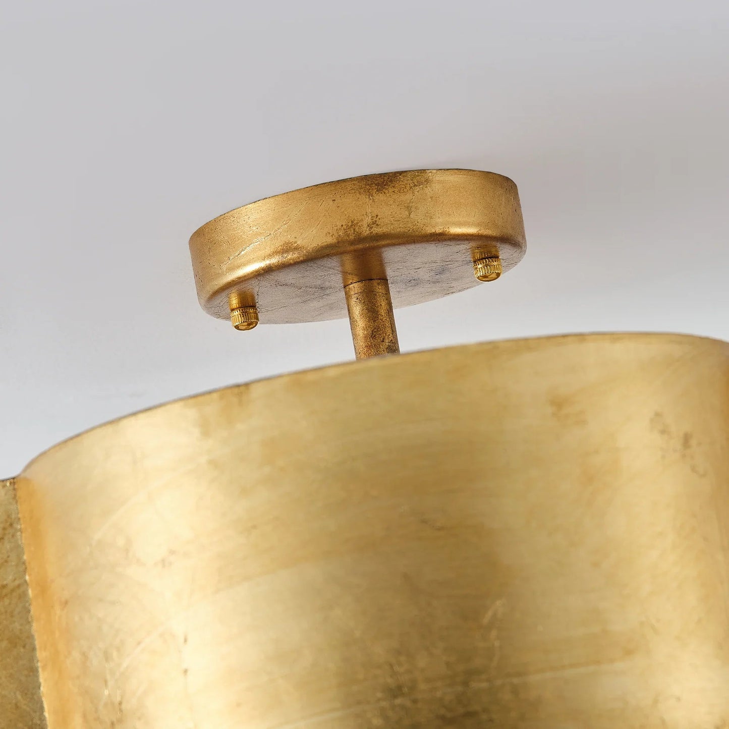 20 Inch Joyce 5-Light Vintage Golden Semi-Flush Mount Ceiling Light