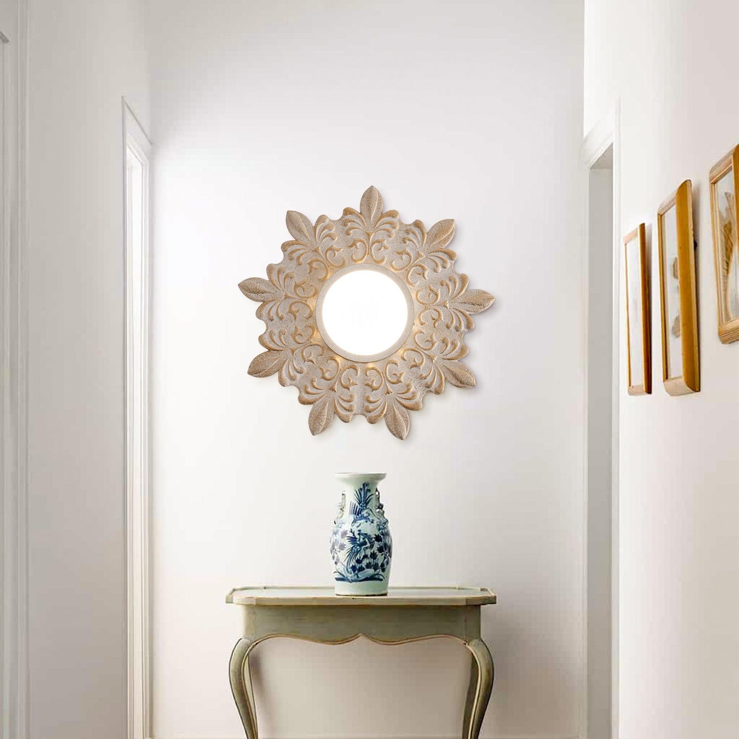 22 Inch White Modern Sunburst Flush Mount LED Lighting