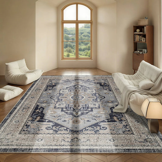 7ft x 5ft Vintage Indoor Non-Slip Washable Large  Area Rugs for Bedroom Living Room