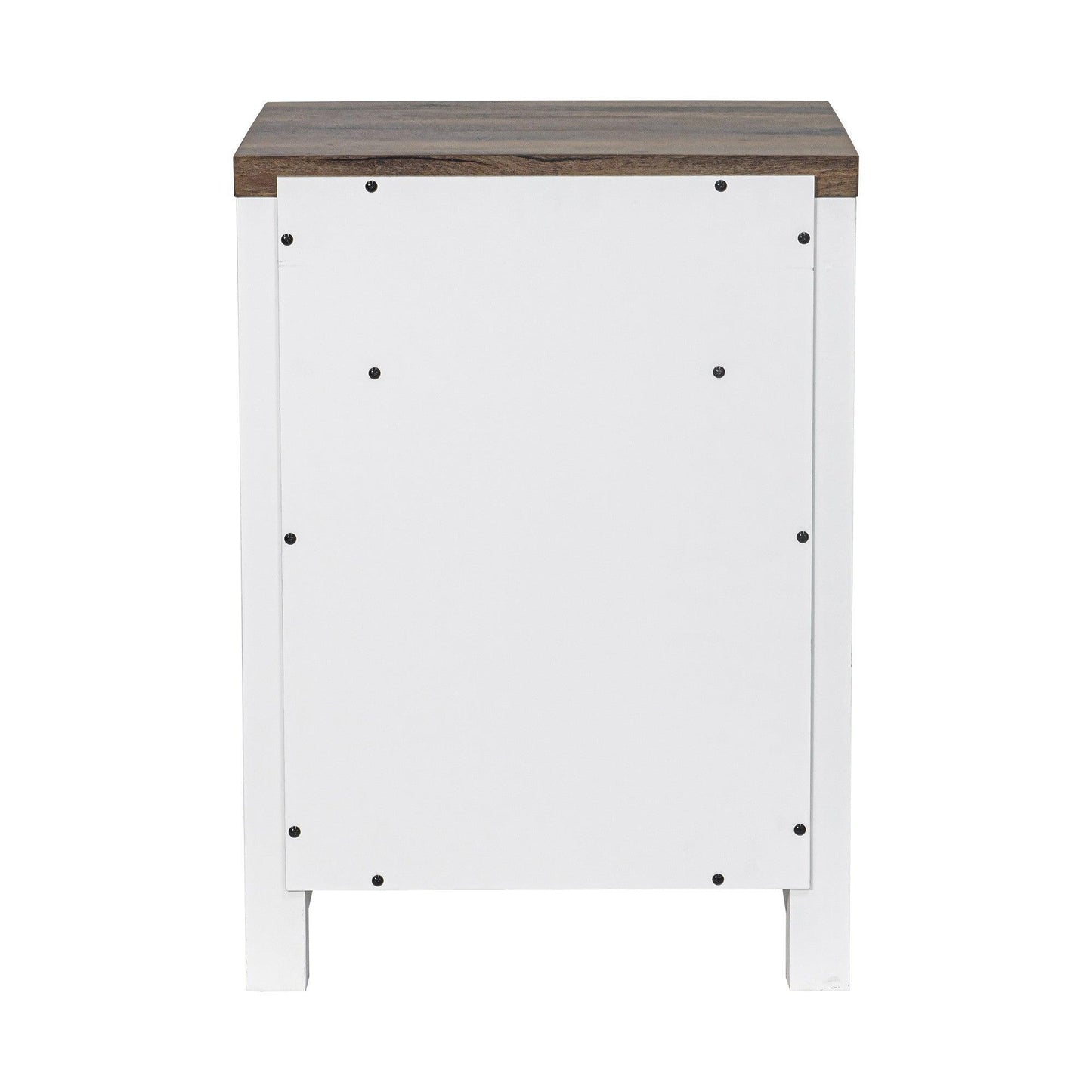 18" Solid Wood Farmhouse Nightstand for Bedroom in Brown or Grey or White