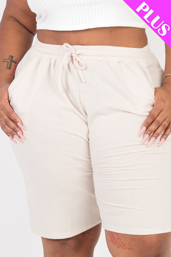 Plus Size French Terry Bermuda Shorts (CAPELLA)