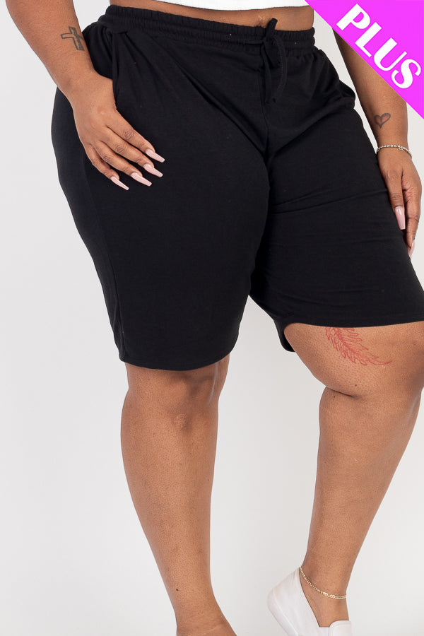 Plus Size French Terry Bermuda Shorts (CAPELLA)
