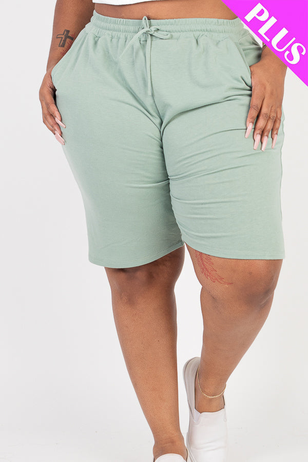 Plus Size French Terry Bermuda Shorts (CAPELLA)