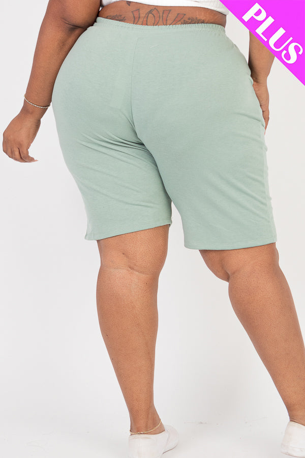 Plus Size French Terry Bermuda Shorts (CAPELLA)