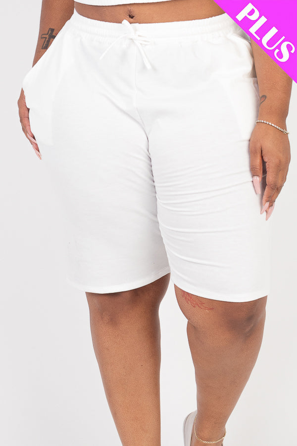 Plus Size French Terry Bermuda Shorts (CAPELLA)