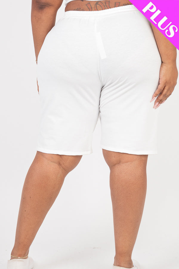 Plus Size French Terry Bermuda Shorts (CAPELLA)