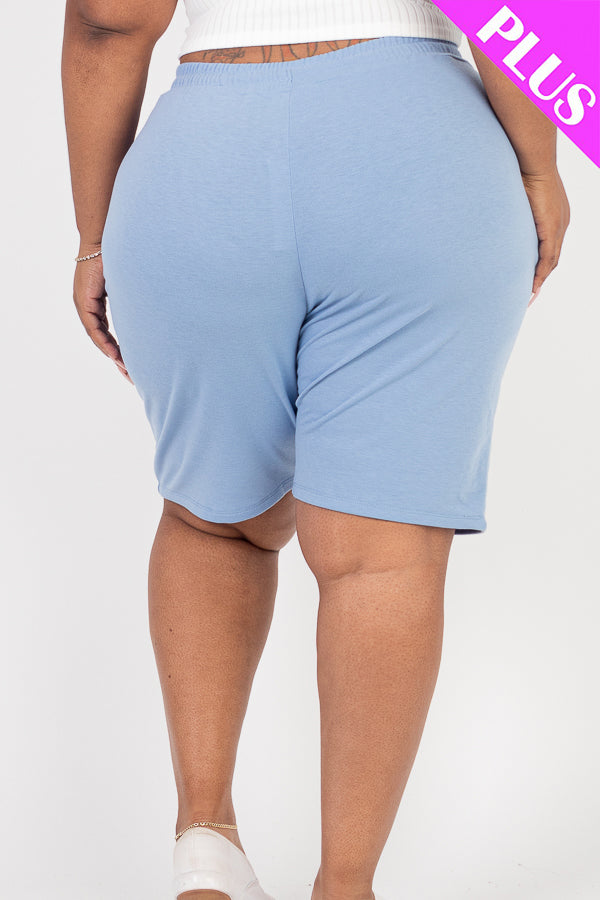 Plus Size French Terry Bermuda Shorts (CAPELLA)
