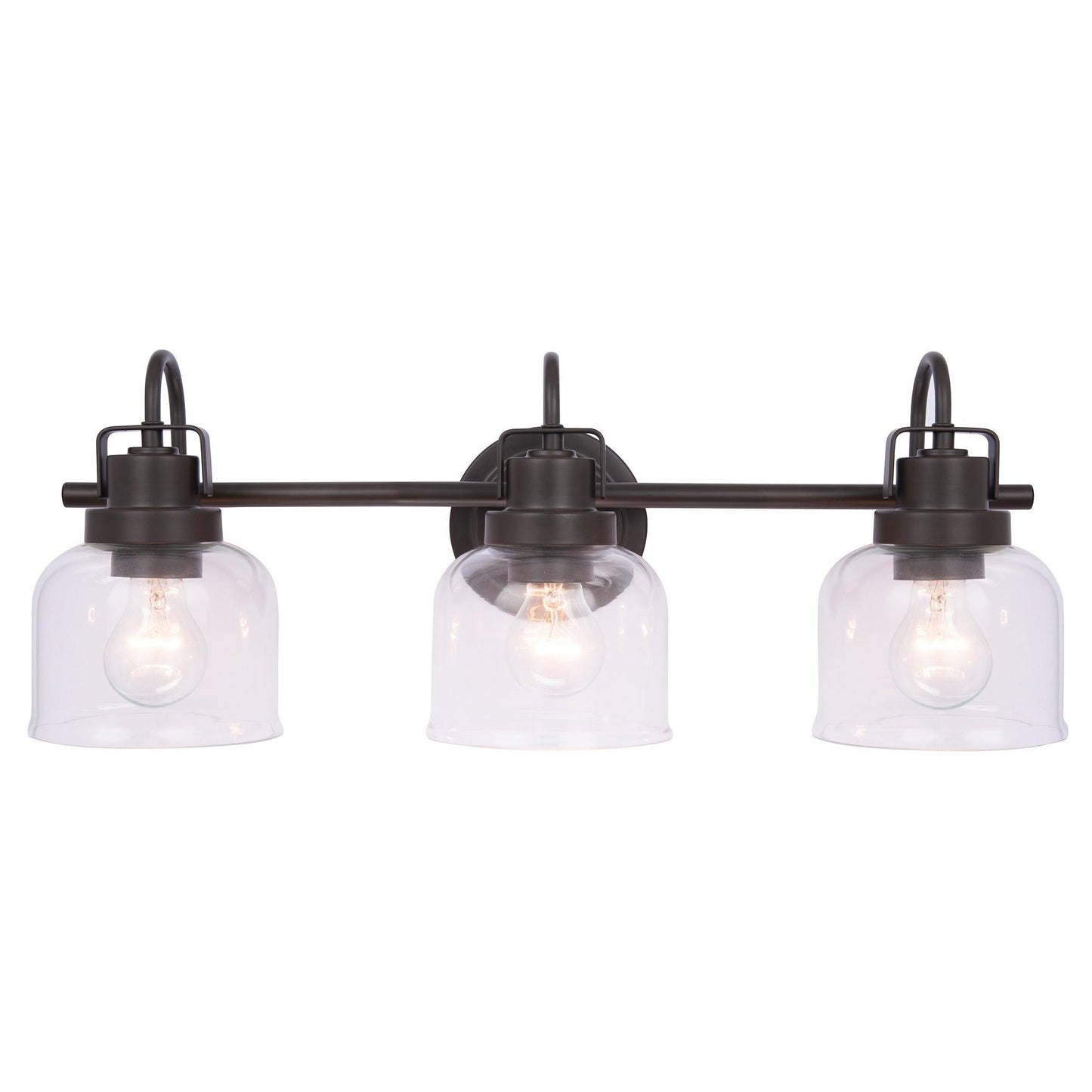 Brighton 3-Light Dark Bronze Dimmable Bathroom Vanity Light