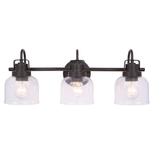 Brighton 3-Light Dark Bronze Dimmable Bathroom Vanity Light