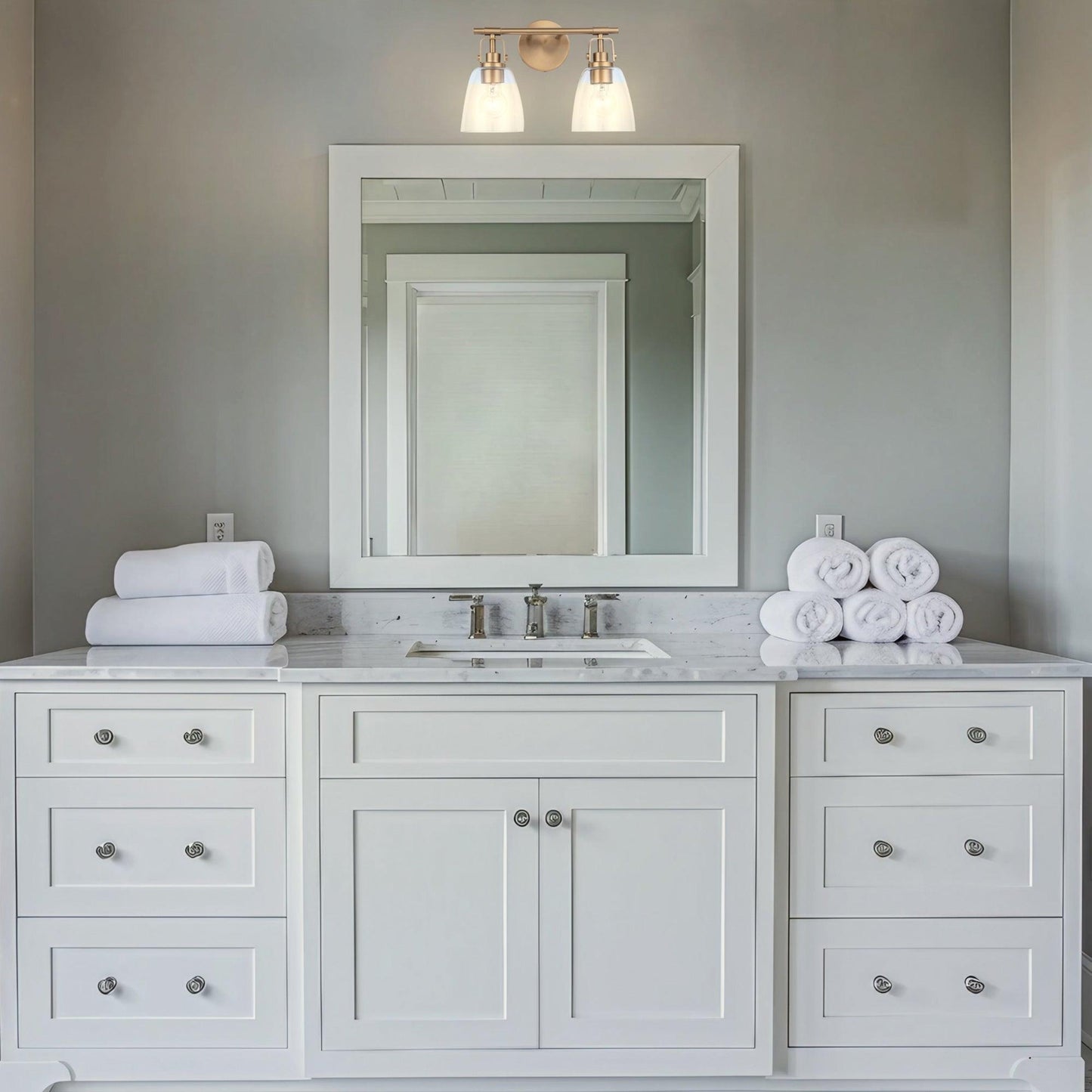 Brilliance Modern Farmhouse 2-Light Vanity Light