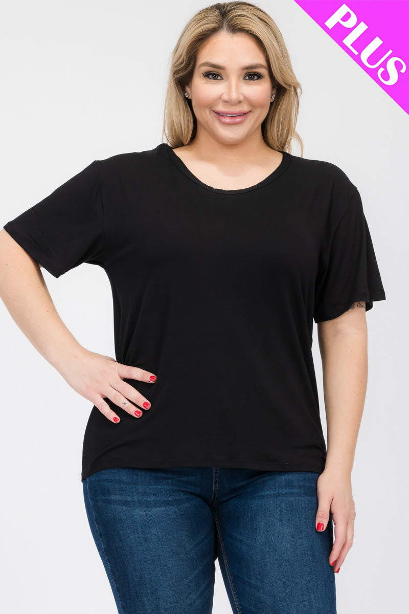 Plus Size Basic Short Sleeve T-shirt (CAPELLA)