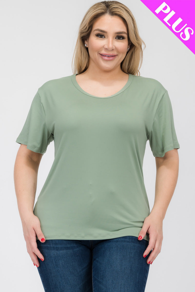 Plus Size Basic Short Sleeve T-shirt (CAPELLA)