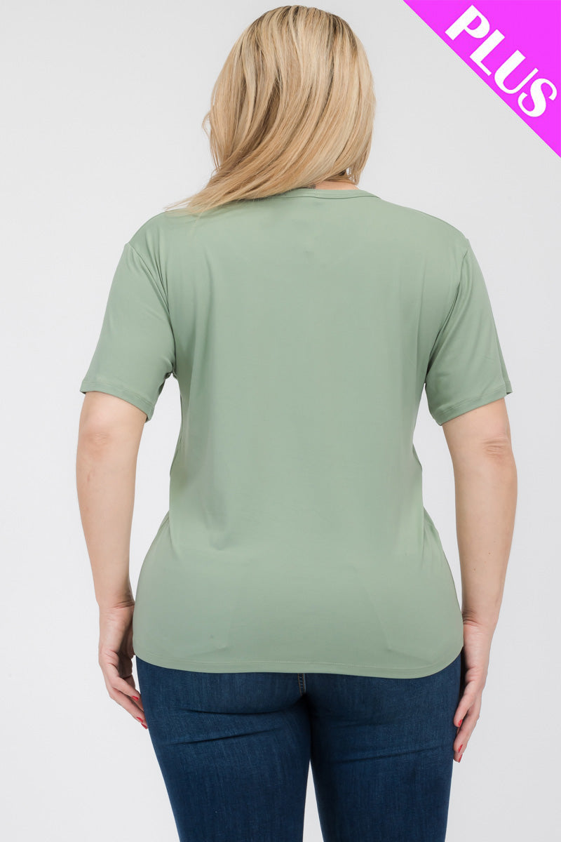 Plus Size Basic Short Sleeve T-shirt (CAPELLA)