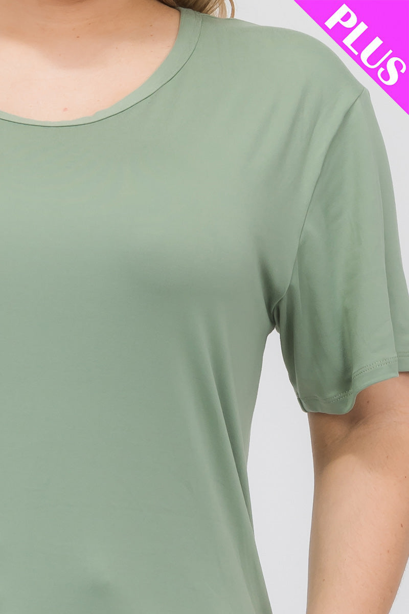 Plus Size Basic Short Sleeve T-shirt (CAPELLA)