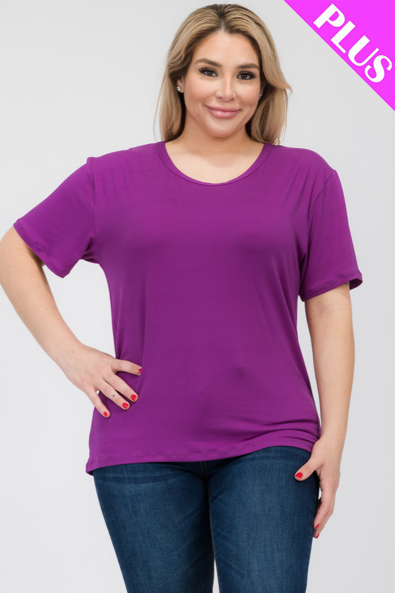 Plus Size Basic Short Sleeve T-shirt (CAPELLA)