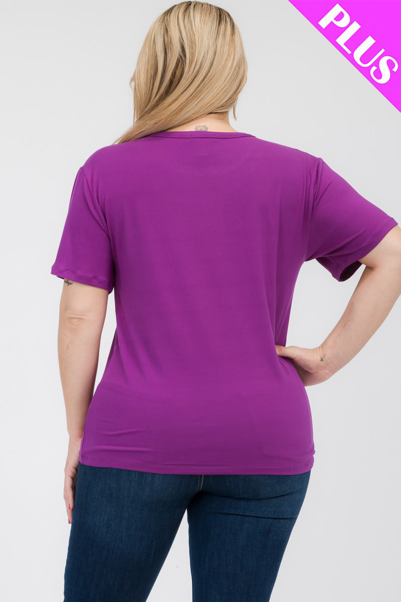 Plus Size Basic Short Sleeve T-shirt (CAPELLA)