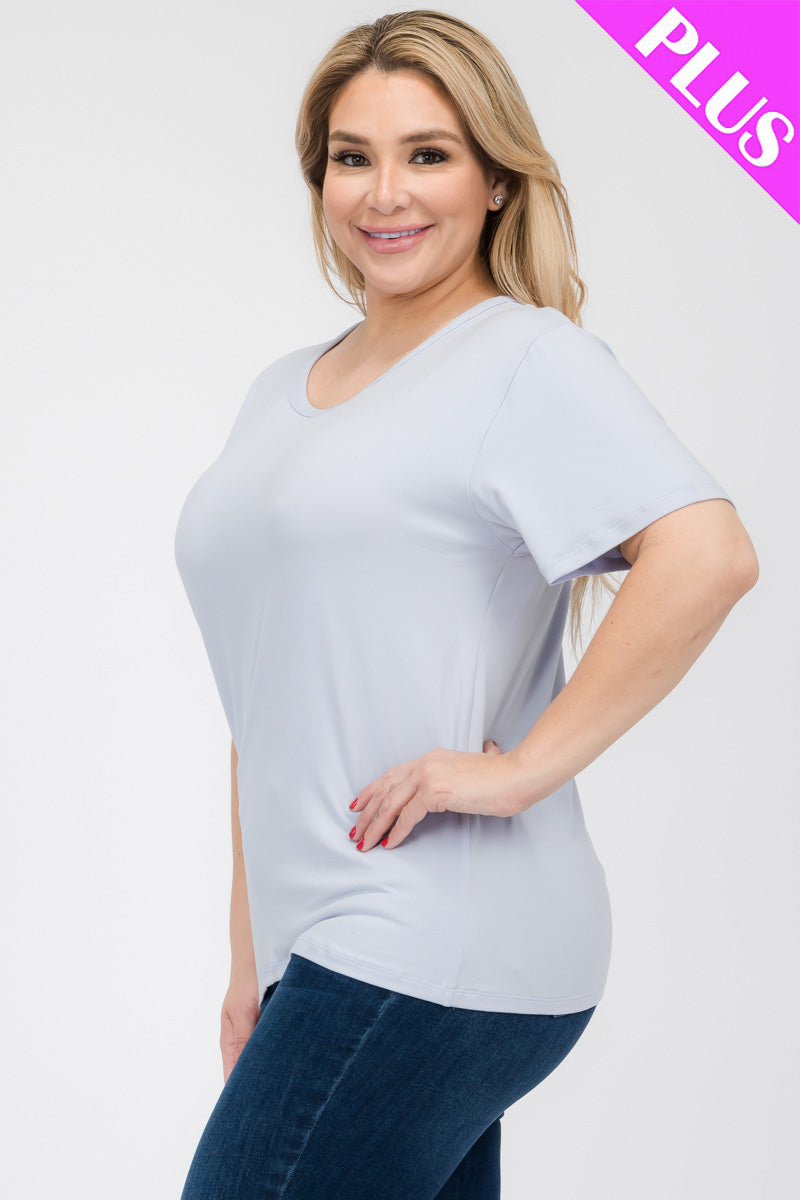 Plus Size Basic Short Sleeve T-shirt (CAPELLA)