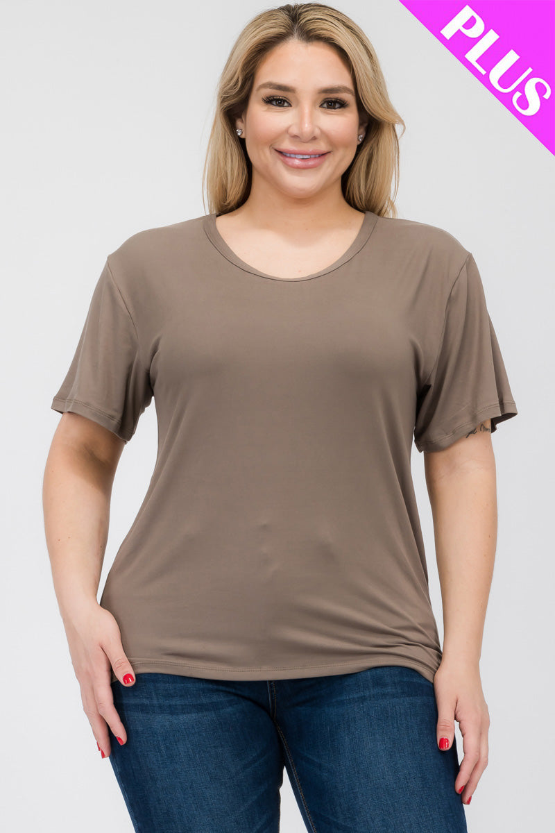 Plus Size Basic Short Sleeve T-shirt (CAPELLA)