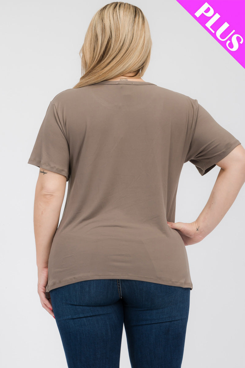 Plus Size Basic Short Sleeve T-shirt (CAPELLA)