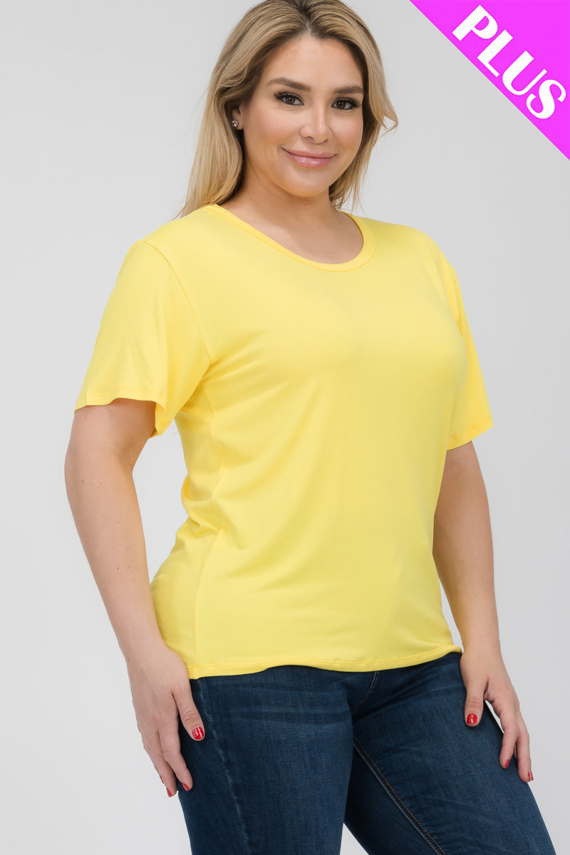 Plus Size Basic Short Sleeve T-shirt (CAPELLA)