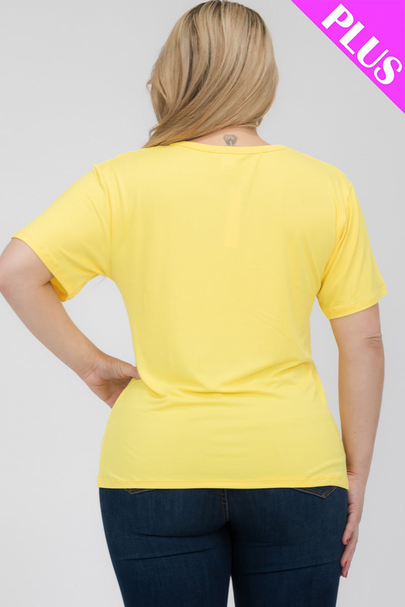 Plus Size Basic Short Sleeve T-shirt (CAPELLA)