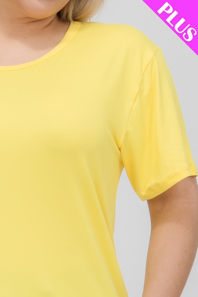 Plus Size Basic Short Sleeve T-shirt (CAPELLA)