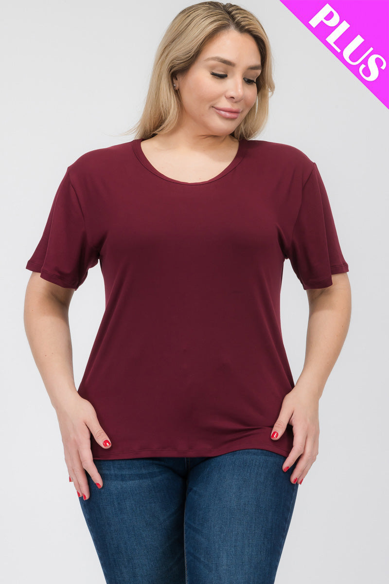 Plus Size Basic Short Sleeve T-shirt (CAPELLA)