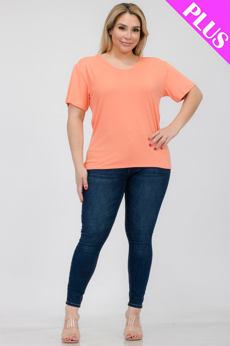Plus Size Basic Short Sleeve T-shirt (CAPELLA)