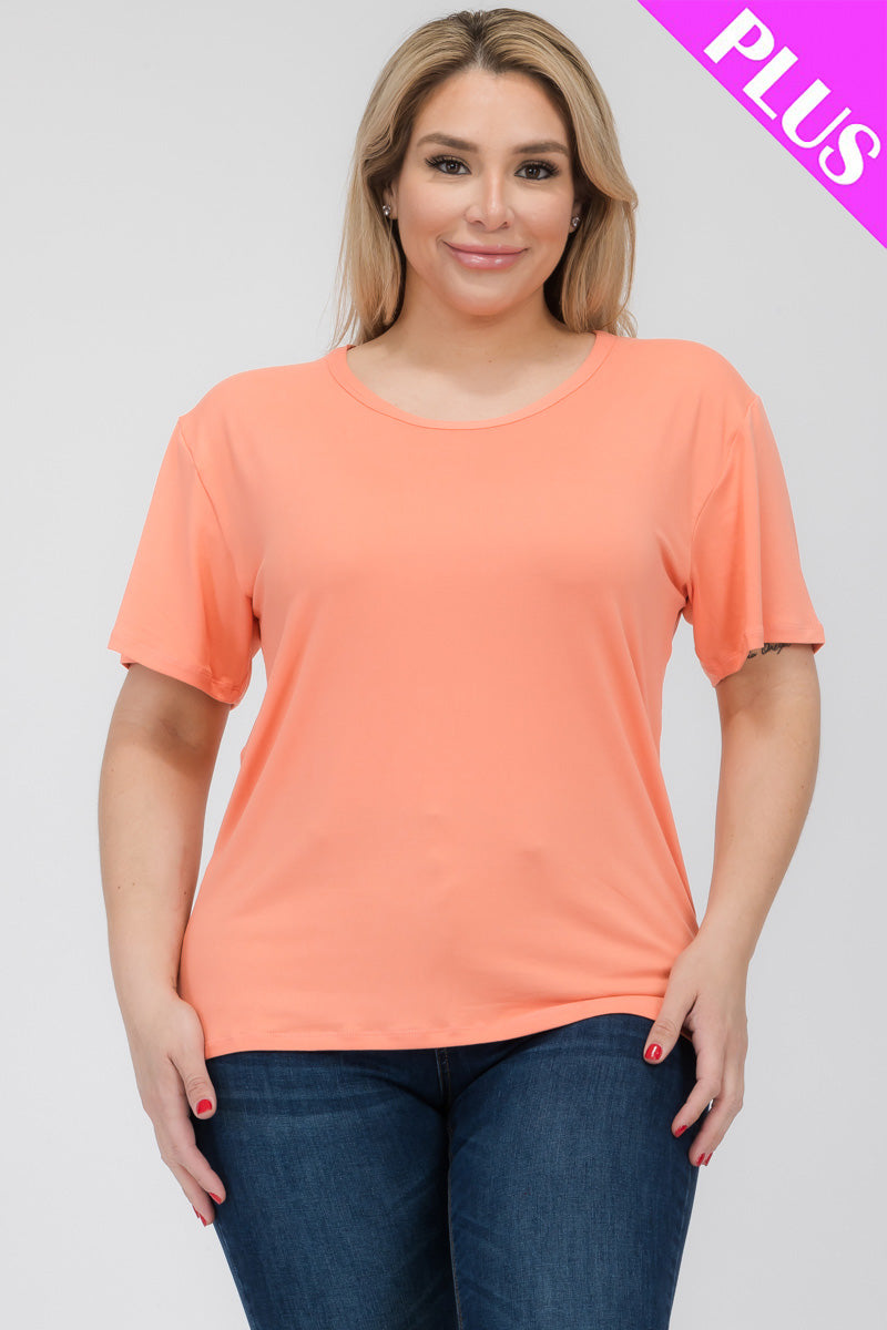 Plus Size Basic Short Sleeve T-shirt (CAPELLA)