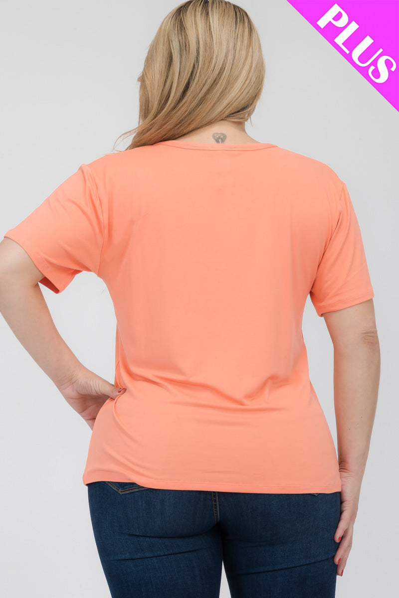 Plus Size Basic Short Sleeve T-shirt (CAPELLA)