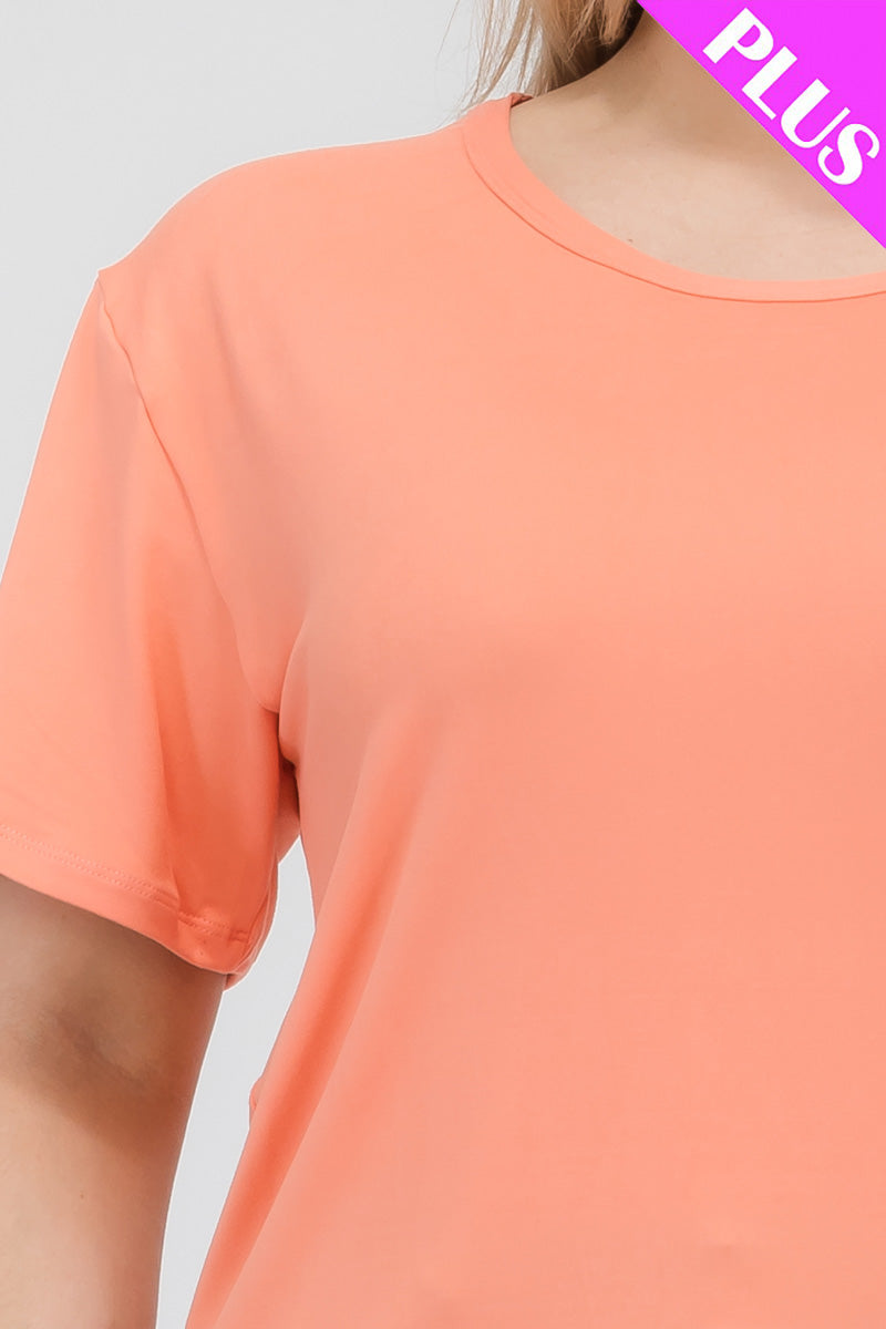 Plus Size Basic Short Sleeve T-shirt (CAPELLA)