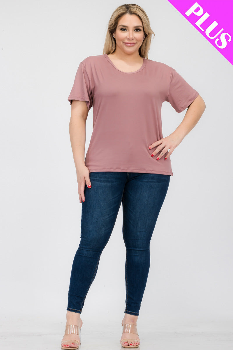 Plus Size Basic Short Sleeve T-shirt (CAPELLA)