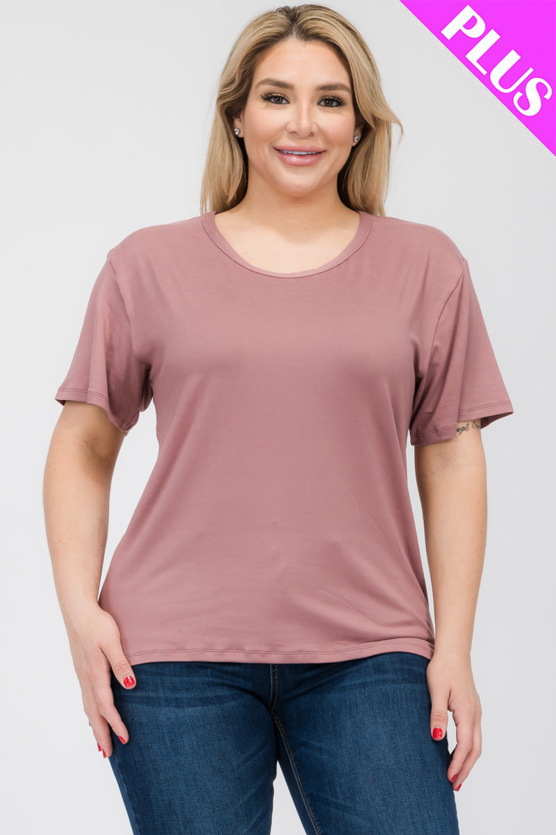 Plus Size Basic Short Sleeve T-shirt (CAPELLA)