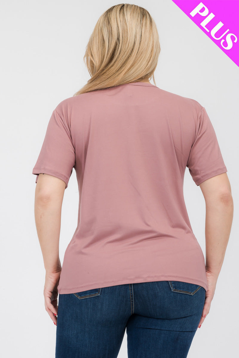 Plus Size Basic Short Sleeve T-shirt (CAPELLA)