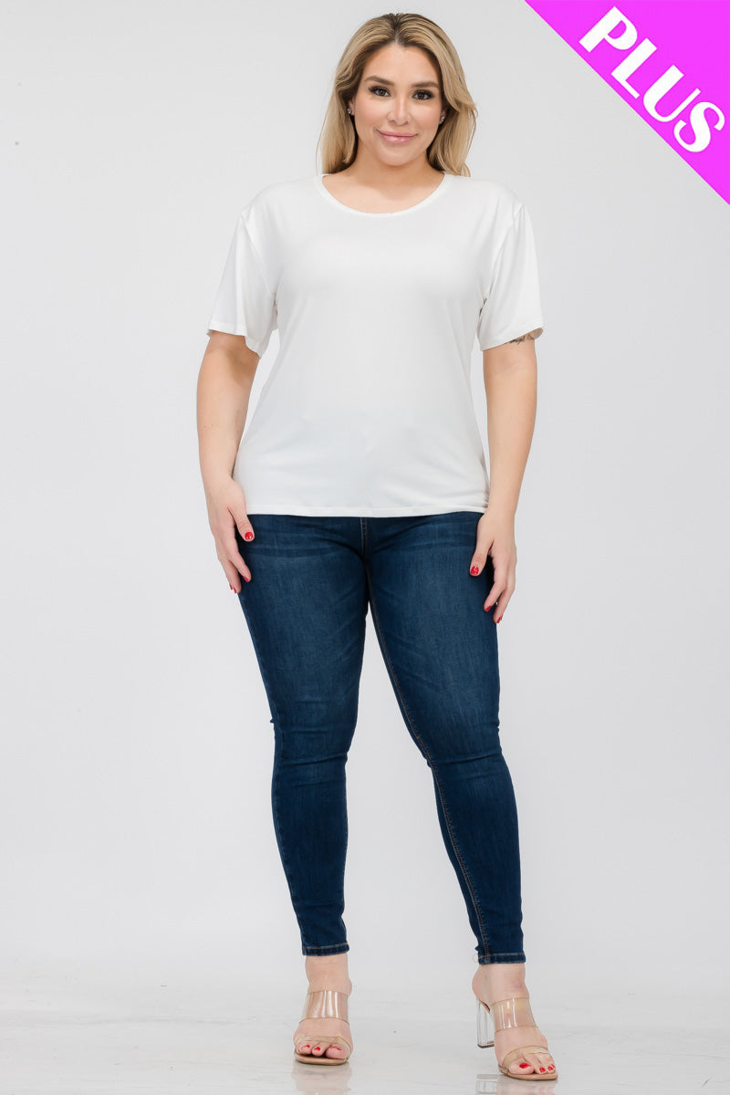 Plus Size Basic Short Sleeve T-shirt (CAPELLA)