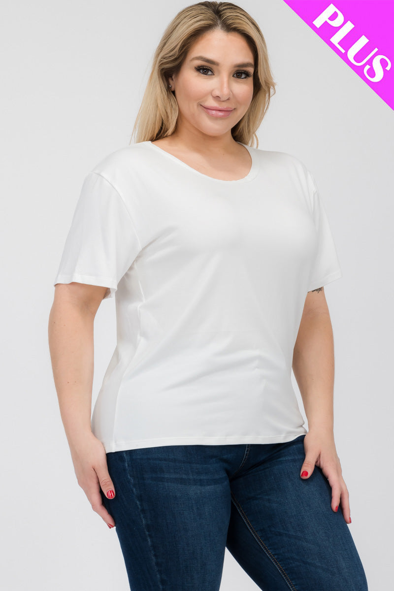 Plus Size Basic Short Sleeve T-shirt (CAPELLA)
